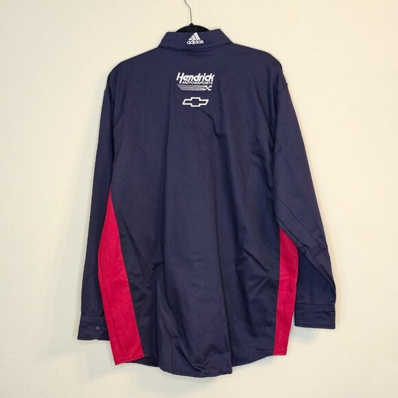 Men's Westex Hendrick Motorsports Button Up Uniform Shirt Navy Blue/Red Size M - Picture 2 of 11